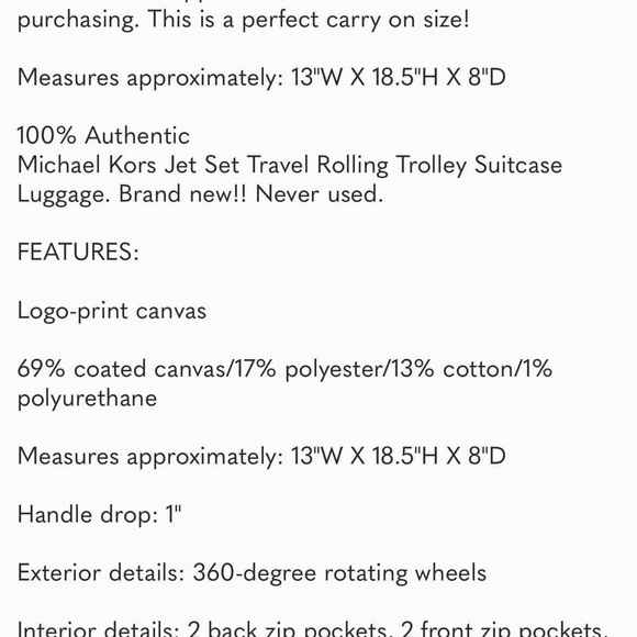 - Michael kors suitcase - Picture 10 of 10